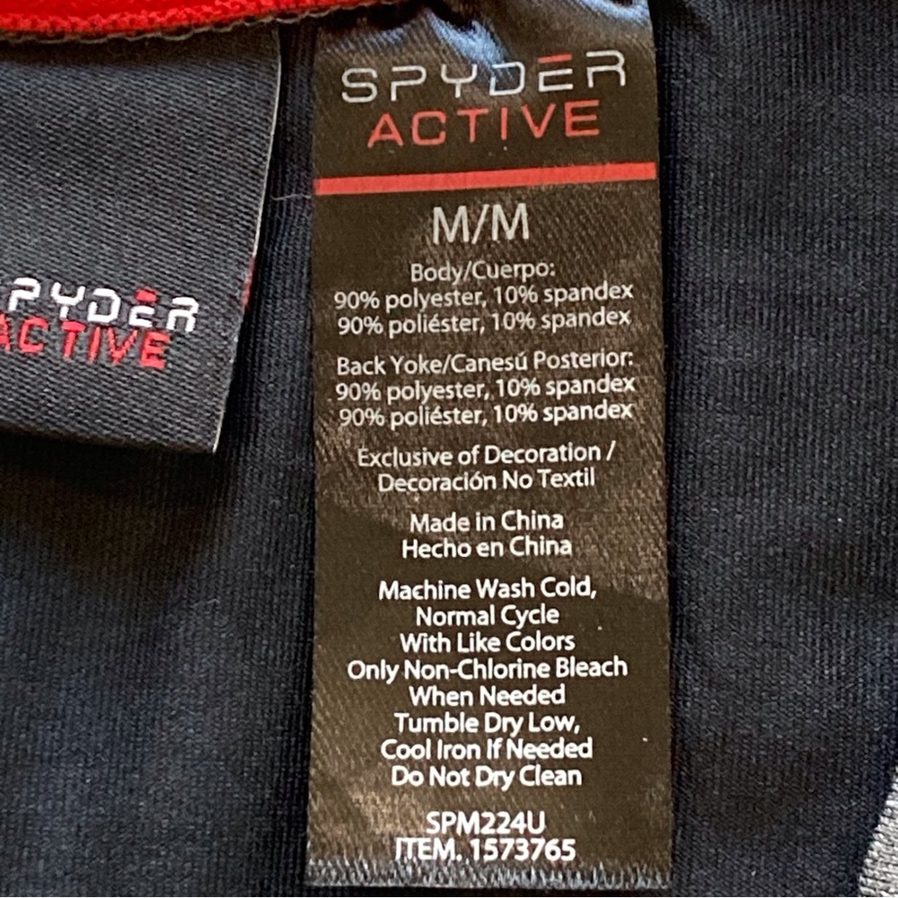 Spyder Men’s Tee Shirt Gray Medium Short Sleeve Crewneck EUC - Picture 9 of 10